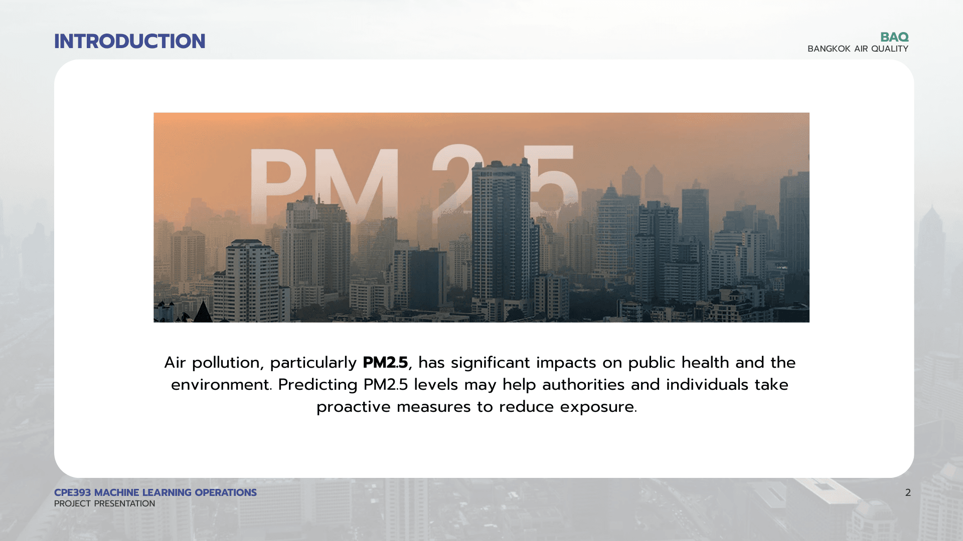 Bangkok Air Quality (BAQ)